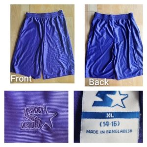 Starter:Purple kid/boy shorts, Size: XL(14-16)
